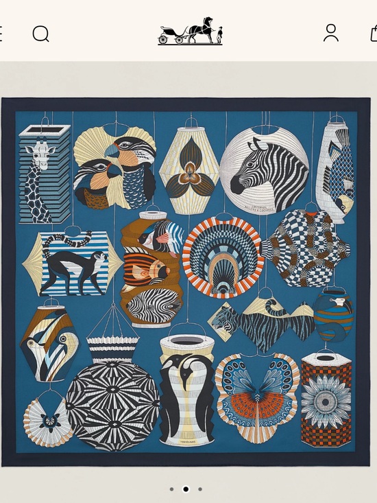 Hermes Accessories - HERMES Scarf Carre 90 Lanterns Balloons